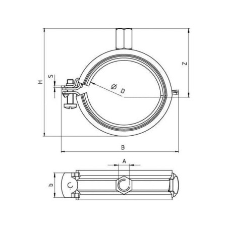 Obejma do rur FRS 20-24 mm M8/M10 100 szt.