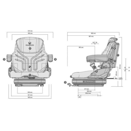 Siedzenie Primo L Plus PCW 12V Grammer