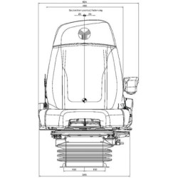 Siedzenie Maximo XT Dynamic Plus obszyte tkaniną nowy wzór Grammer