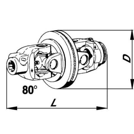 Przegub szerokokątny W2380-0v