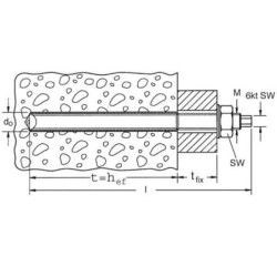 Pręt nagwintowany RG M12x160 mm stal ocynkowana kl.5.8 10 szt.