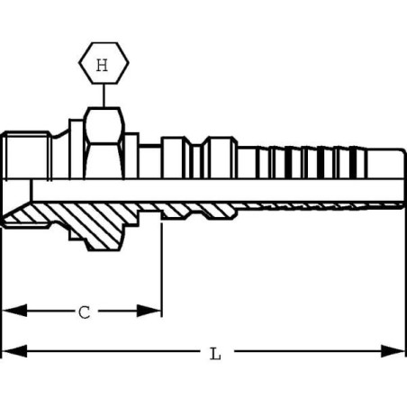 "Końcówka do zakucia 4SH-DN40-1-1/2"" BSP"