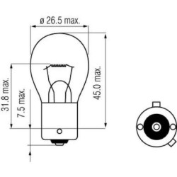 Żarówka PY21W 12V 21W BAU15s biała Kramp