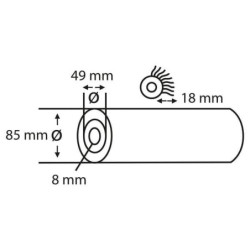 Wałek do malowania ścian, V star, Dualon Hard 18 mm 25 cm