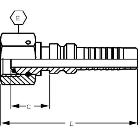"Końcówka do zakucia 4SH-DN32-1-1/4"" BSP"