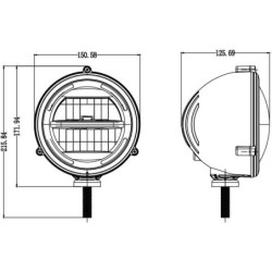 Reflektor LED, okrągły, 10-30V przykręcany Ø 150 mm Kramp