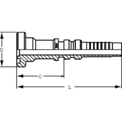 Końcówka do zakucia 4SH-DN20 kołnierz Ø 44.5 mm