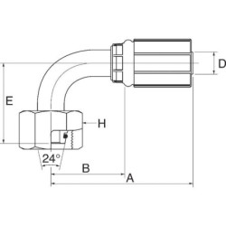 Końcówka 90° DN16-M30x2