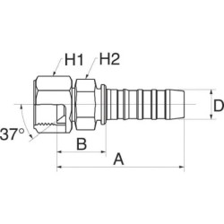 "Końcówka DN20-1-1/16"" JIC"