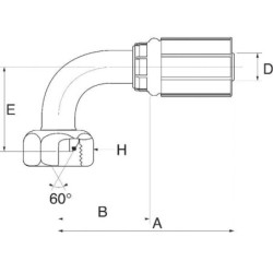 "Końcówka 90° DN19-3/4"" BSP"