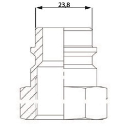 "Szybkozłącze zewnętrzne Ø17,8mm x GW 3/8"" St.nier."