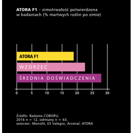 Rzepak ozimy ATORA F1 1,5 mln Rapool NPZ - nasiona rzepaku