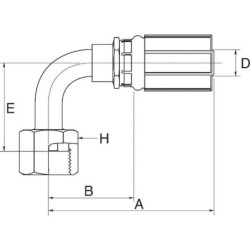 "Końcówka 90° DN6-9/16"" ORFS"