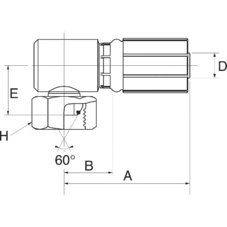 "Końcówka 90° DN6-1/4"" BSP"