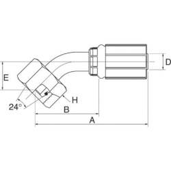 Końcówka 45° DN6-M12x1.5