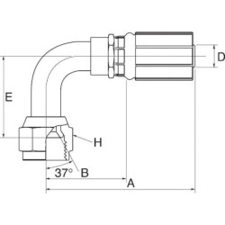 "Końcówka 90° DN6-7/16"" JIC"