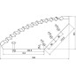 Nóż paszowozu 528x274x6 mm Ø 22 mm z węglikiem