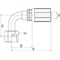 "Końcówka 90° DN10-11/16"" ORFS"