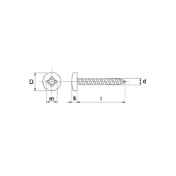 Wkręt samowiercący 2.9x13 mm PH1 z łbem soczewkowym, stal szlachetna, DIN7981C Kramp