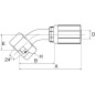 Końcówka 45° DN13-M24x1.5