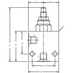 "Zawór ograniczający ciśnienie A06 E C 1/4"" BSP"