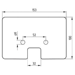 0006054501N Łopatka łańcucha 153 x 100 mm