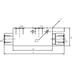 Zawór zwrotny sterowany FPD 3/8 20L 5 1R G