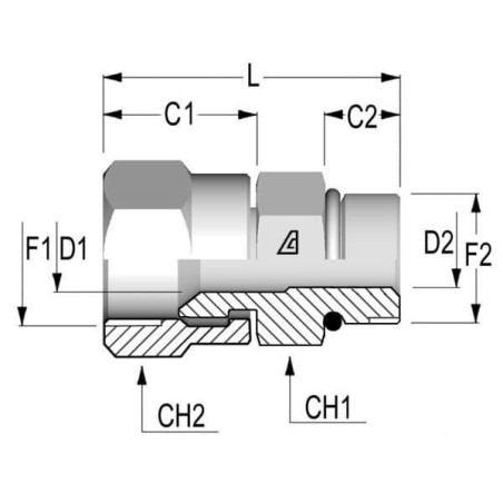 Przyłącze 9/16 JIC x 3/8 BSP