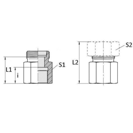 Złącze proste M16x1.5 10L R1/4