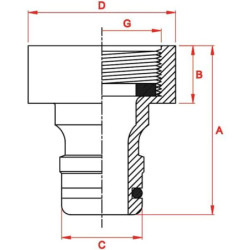 "Przyłącze kranowe gwint wewnętrzny 26.5 mm 3/4"""