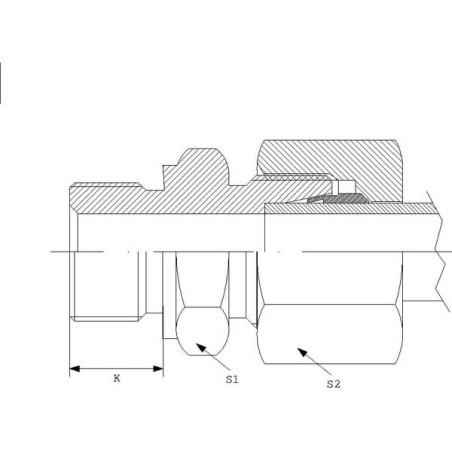 Przyłącze proste z nakrętką V4A M14x1.5 8L R1/8