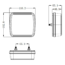 Zestaw lamp LED tylnych, 12-24V z wtyczką 7-pin i przewodem 7.5 m Kramp