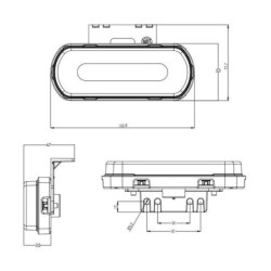 "Lampa obrysowa LED, biała, prostokątna, 12-24V ""SAFETY LINE"" Kramp"