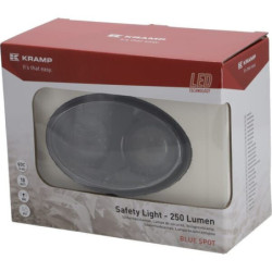 Lampa bezpieczeństwa LED, niebieska, 10W, 250lm, owalna, 10-80V, punktowa, 2xLED, Kramp