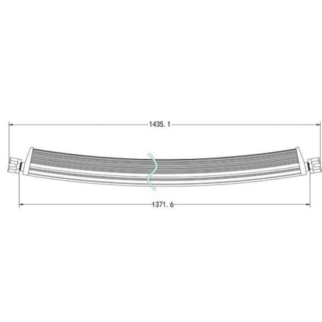 Lampa robocza łukowa LED, 300W, 25500lm, prostokątna, 12/24V z przewodem, Combo, 100 LED Kramp