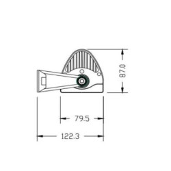 Lampa robocza łukowa LED, 300W, 25500lm, prostokątna, 12/24V z przewodem, Combo, 100 LED Kramp