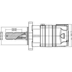 "Silnik orbitalny, wał 1-3/8"" Z-6"