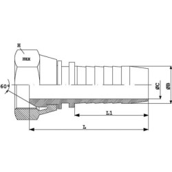 "Końcówka DN13-1/2"" BSP V4A"