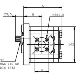 Pompa zębata PLP20.14S0-12B2-LBE/BC-N-EL-FS