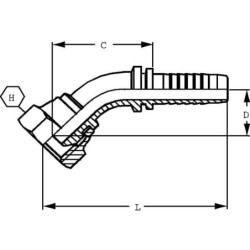 Końcówka DN16-M26x1,5-18L-45°
