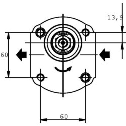 Pompa zębata Polaris grupa 2 wersja 54B5, PLP20.6,3S0-54B5-LBE/BC-N