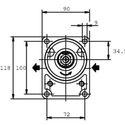 Pompa zębata Polaris gr. 2 wersja 55B2, PLP20.25-S3-55-B2