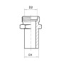 Złącze redukcyjne M16x1.5 10L - M14x1.5 8L