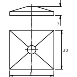 Nakładka obejmy podwójnej RS 92.2 V2A RVS Stauff, gr. 2