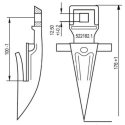 0005221821KR "Bagnet hederu 3"" K6S"