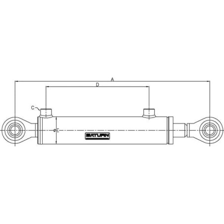 Łącznik górny hydrauliczny TEN/TEV, 390 mm kat. 1/1