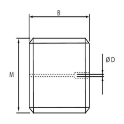 Śruba dławiąca SSM M8 ø 2.0 mm mosieżna