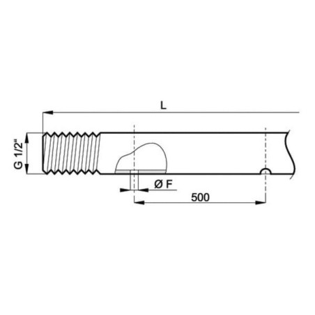 "Rura 1/2"" V2A Arag, 4-otworowa 10 mm"