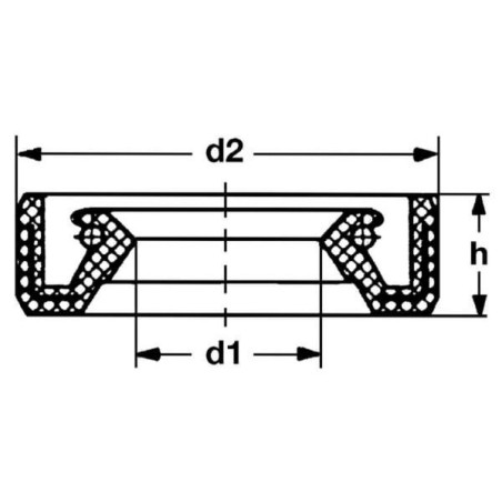 Pierścień uszczelniający wału 12x32/33,5x7/8,2