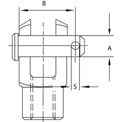 Sworzeń sprężyny gazowej 16x36.5 mm Kramp